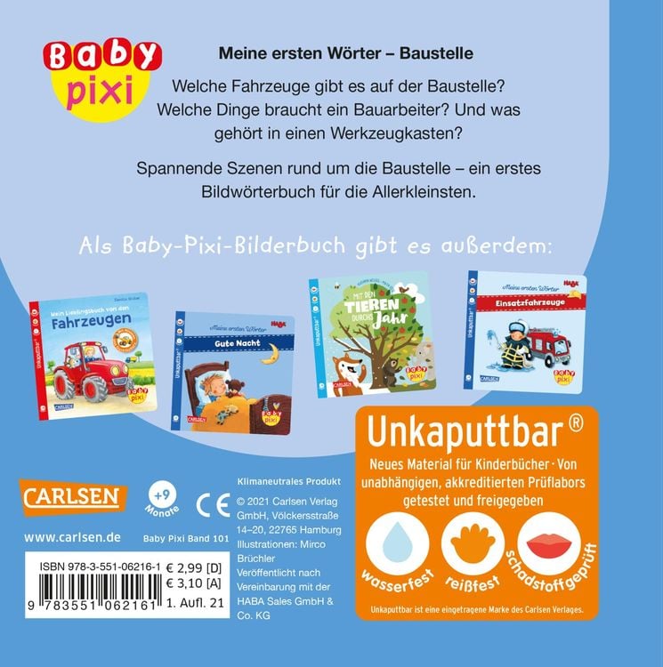 Produktbild: Baby Pixi (unkaputtbar) 101: HABA Meine ersten Wörter: Baustelle