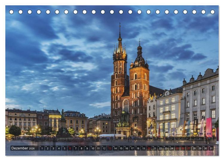 Produktbild: Ein Wochenende in Krakau (Tischkalender 2026 DIN A5 quer), CALVENDO Monatskalender