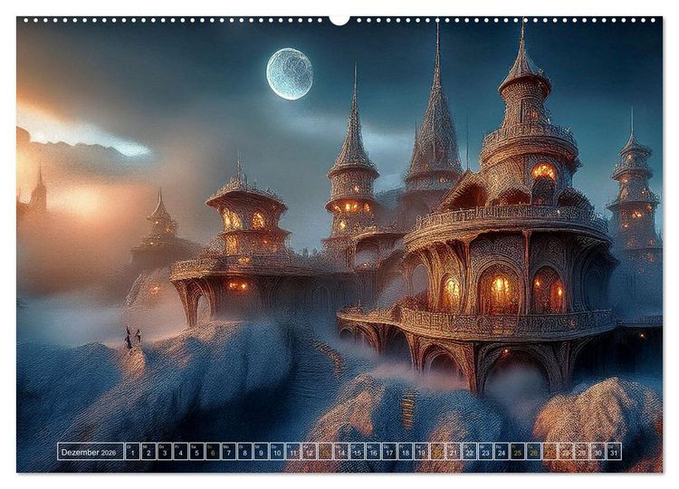 Produktbild: Die Fantasie als Architekt (Wandkalender 2026 DIN A2 quer), CALVENDO Monatskalender