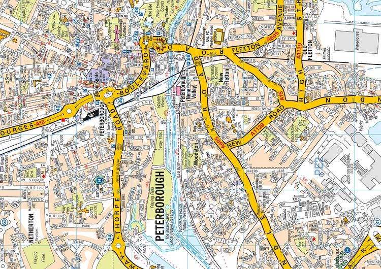 Produktbild: Peterborough A-Z Pocket Street Map