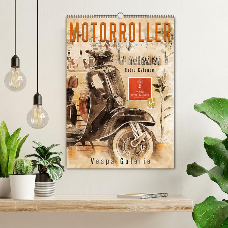Produktbild: Motorroller - Vespa Galerie (Wandkalender 2026 DIN A2 hoch), CALVENDO Monatskalender