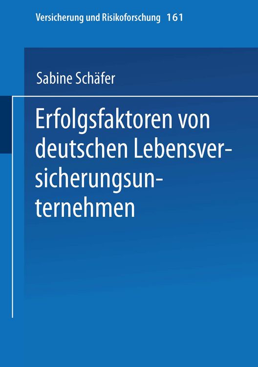 Produktbild: Erfolgsfaktoren von deutschen Lebensversicherungsunternehmen