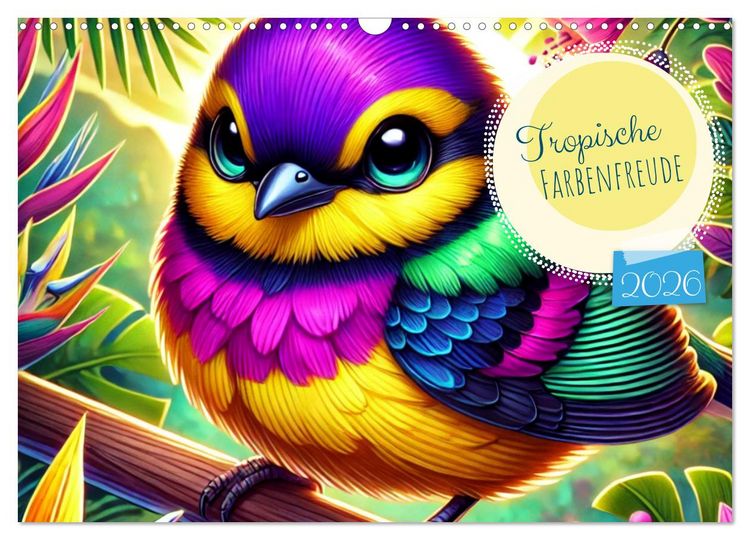 Produktbild: Tropische Farbenfreude (Wandkalender 2026 DIN A3 quer), CALVENDO Monatskalender