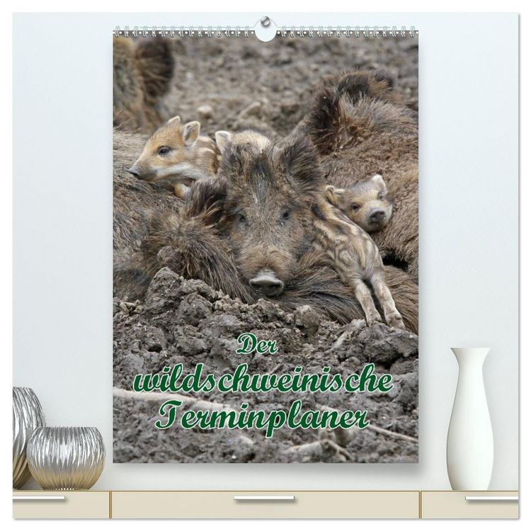 Produktbild: Der wildschweinische Terminplaner (hochwertiger Premium Wandkalender 2026 DIN A2 hoch), Kunstdruck in Hochglanz