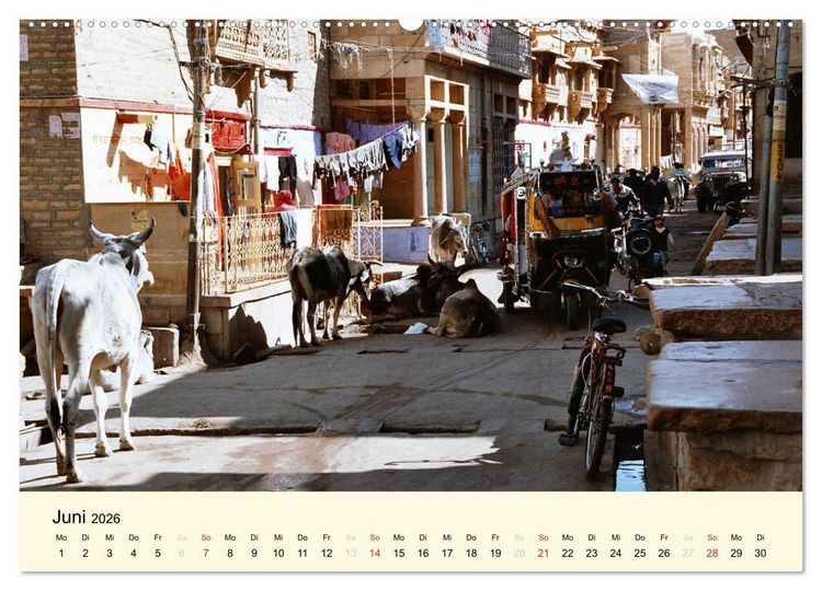 Produktbild: Alltagsleben in Indien (hochwertiger Premium Wandkalender 2026 DIN A2 quer), Kunstdruck in Hochglanz