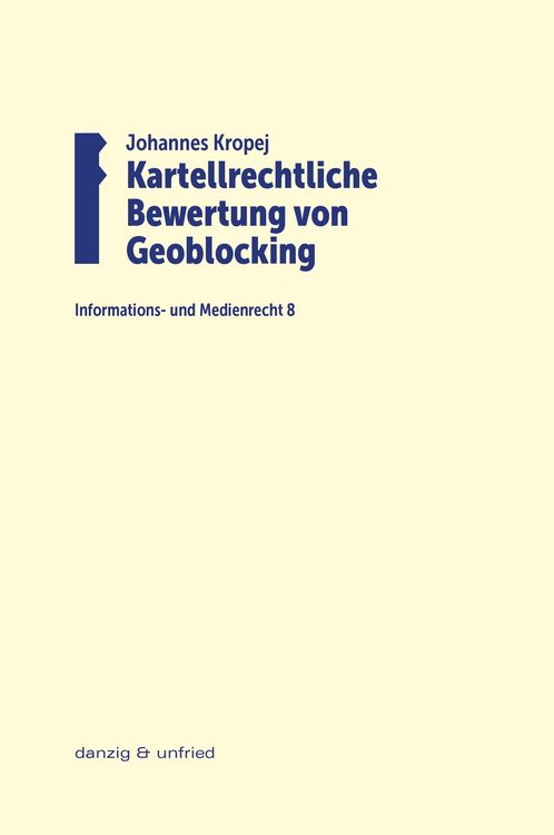 Produktbild: Kartellrechtliche Bewertung von Geoblocking