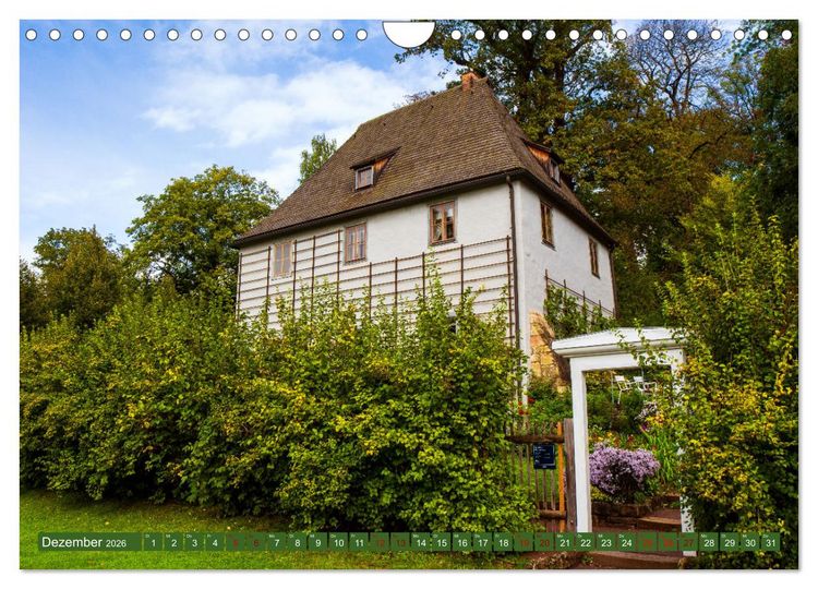 Produktbild: Klassikerstadt Weimar - Reise durch das sch&ouml;ne Th&uuml;ringen (Wandkalender 2026 DIN A4 quer), CALVENDO Monatskalender