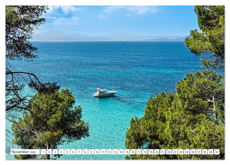 Produktbild: Mallorca - Traumhafte Buchten (Tischkalender 2026 DIN A5 quer), CALVENDO Monatskalender