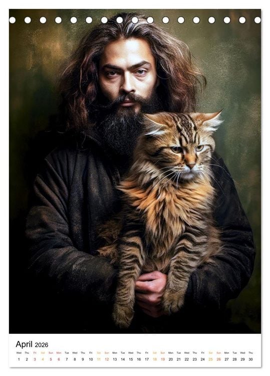 Produktbild: Purrrfect Companions (Desk Calendar 2026 DIN A5 portrait), CALVENDO 12 Month DeskCalendar
