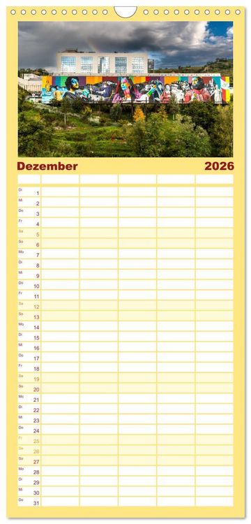 Produktbild: Familienplaner 2026 - W&auml;nde sprechen B&auml;nde mit 5 Spalten (Wandkalender, 21 x 45 cm) CALVENDO