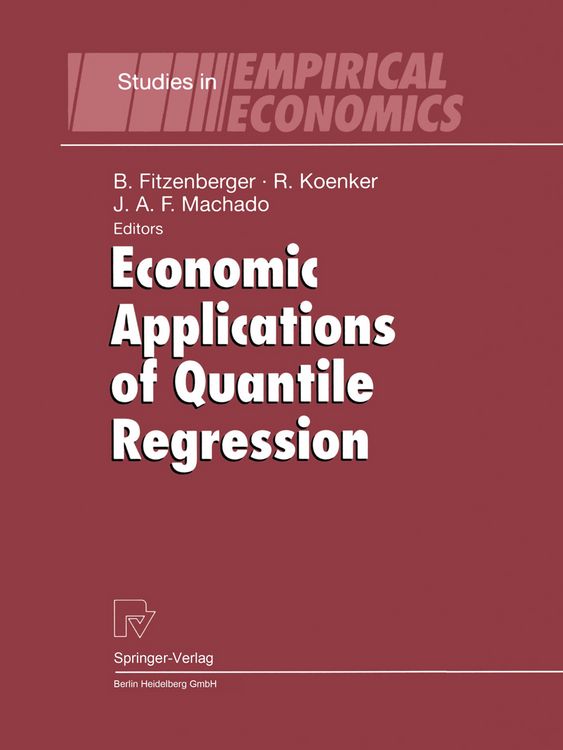 Produktbild: Economic Applications of Quantile Regression