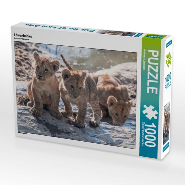 Produktbild: CALVENDO Puzzle L&ouml;wenbabies 1000 Teile Puzzle quer | 1000 Teile Lege-Gr&ouml;&szlig;e 64 &times; 48 cm Foto-Puzzle f&uuml;r gl&uuml;ckliche Stunden