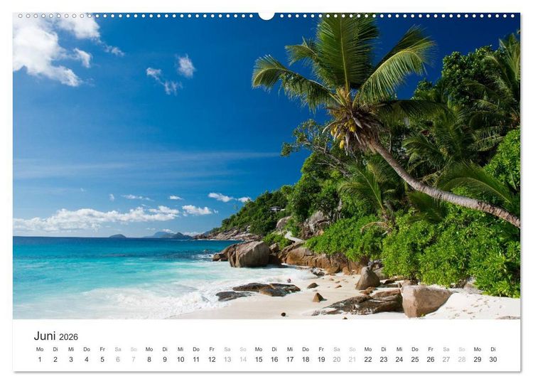 Produktbild: Seychellen - Willkommen im Paradies (hochwertiger Premium Wandkalender 2026 DIN A2 quer), Kunstdruck in Hochglanz