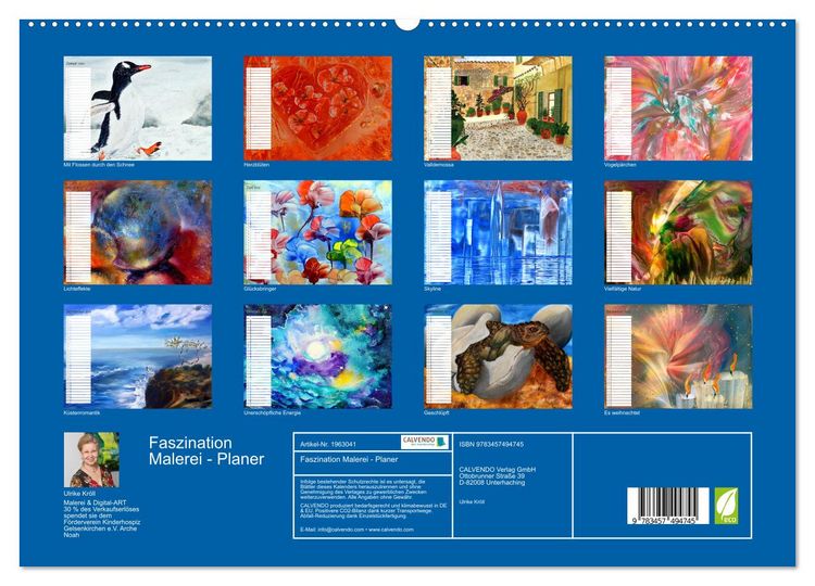 Produktbild: Faszination Malerei - Planer (hochwertiger Premium Wandkalender 2026 DIN A2 quer), Kunstdruck in Hochglanz