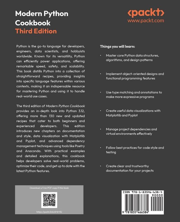 Produktbild: Modern Python Cookbook - Third Edition