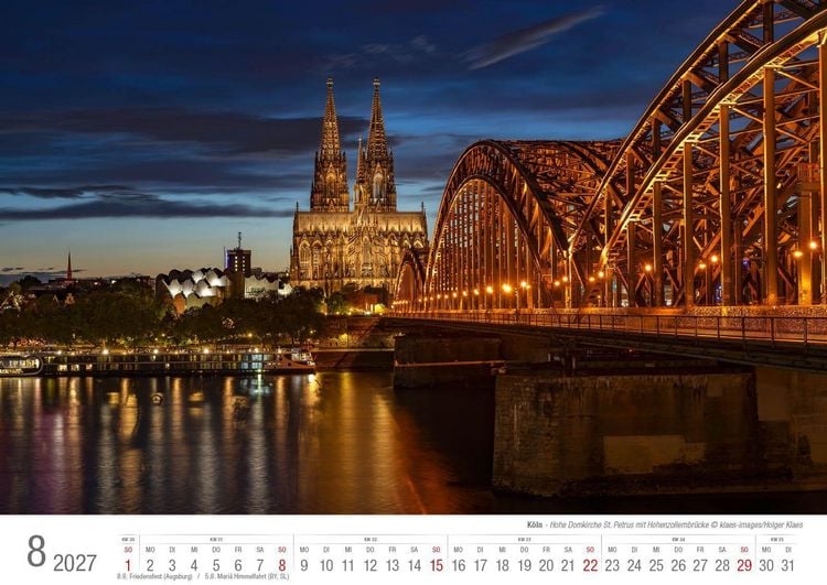 Produktbild: K&ouml;ln 2027 Bildkalender A3 quer, spiralgebunden
