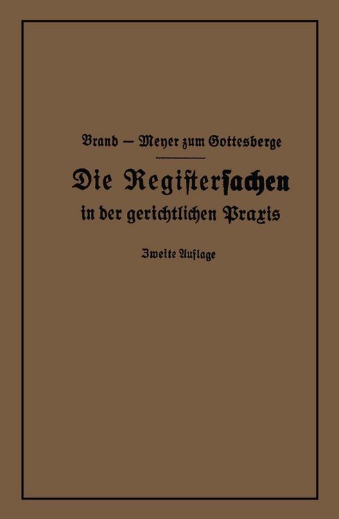 Produktbild: Die Registersachen