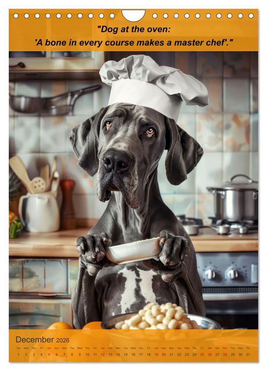 Produktbild: Cooking with animal humor (Wall Calendar 2026 DIN A4 portrait), CALVENDO 12 Month Wall Calendar