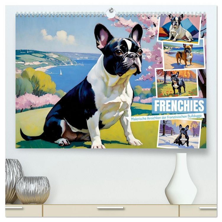 Produktbild: Frenchies (hochwertiger Premium Wandkalender 2026 DIN A2 quer), Kunstdruck in Hochglanz