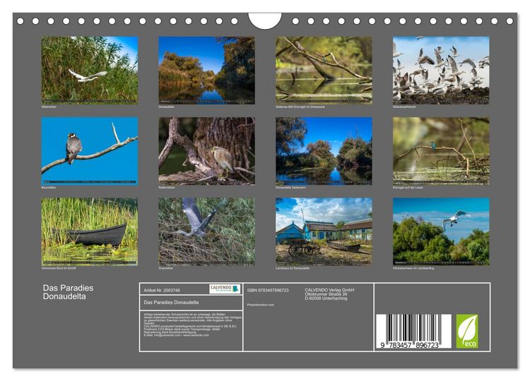 Produktbild: Das Paradies Donaudelta (Wandkalender 2026 DIN A4 quer), CALVENDO Monatskalender
