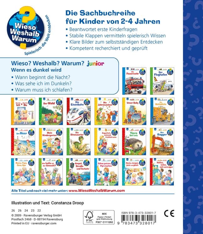 Produktbild: Wenn es dunkel wird / Wieso? Weshalb? Warum? Junior Bd. 28
