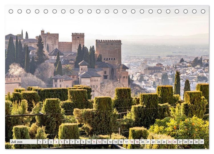 Produktbild: Andalusien - Granada (Tischkalender 2026 DIN A5 quer), CALVENDO Monatskalender