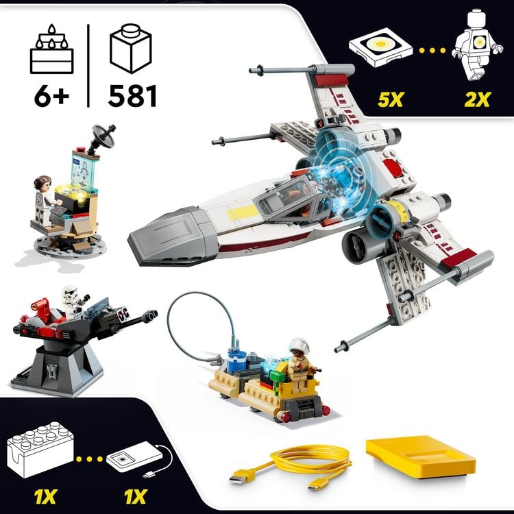 Produktbild: Star Wars 75423 SMART Play: Lukes Rot F&uuml;nf X-Wing, Spielset ab 6 Jahren