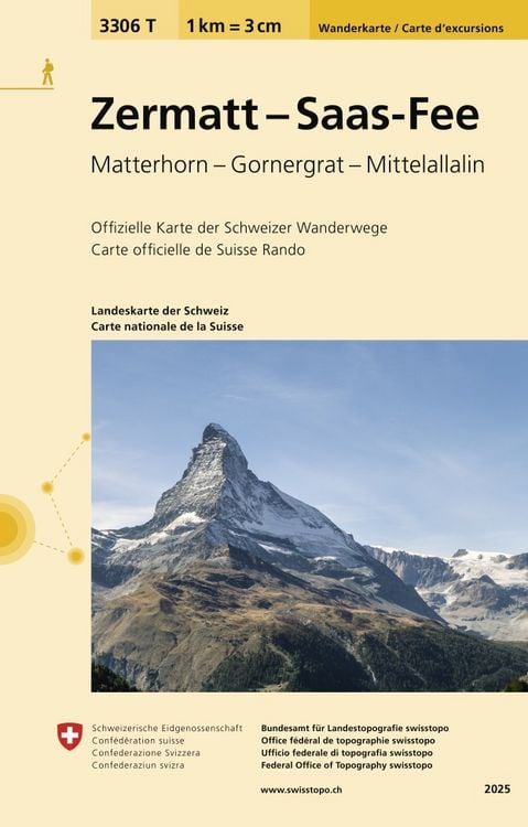 Produktbild: Swisstopo 1 : 33 333 Zermatt - Saas Fee