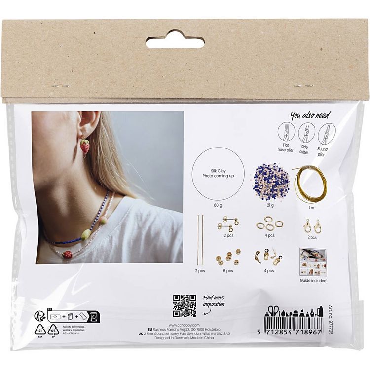 Produktbild: Creativ Company Mini Kreativ Set Schmuck, Halsketten und Ohrringe, K&ouml;nigsblau