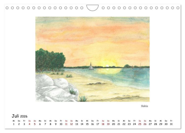 Produktbild: Die Flensburger F&ouml;rde (Wandkalender 2026 DIN A4 quer), CALVENDO Monatskalender