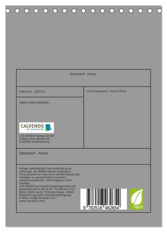 Produktbild: Steierdorf - Anina (Tischkalender 2026 DIN A5 hoch), CALVENDO Monatskalender