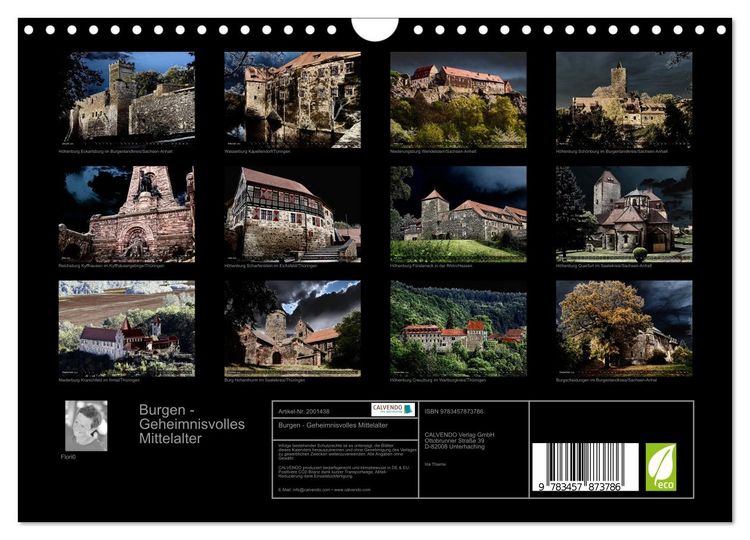 Produktbild: Burgen - Geheimnisvolles Mittelalter (Wandkalender 2026 DIN A4 quer), CALVENDO Monatskalender