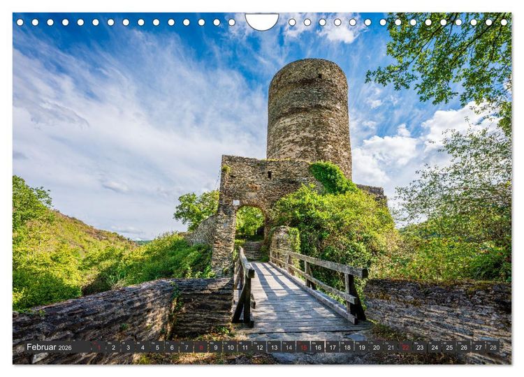 Produktbild: Burgen in Rheinland-Pfalz (Wandkalender 2026 DIN A4 quer), CALVENDO Monatskalender