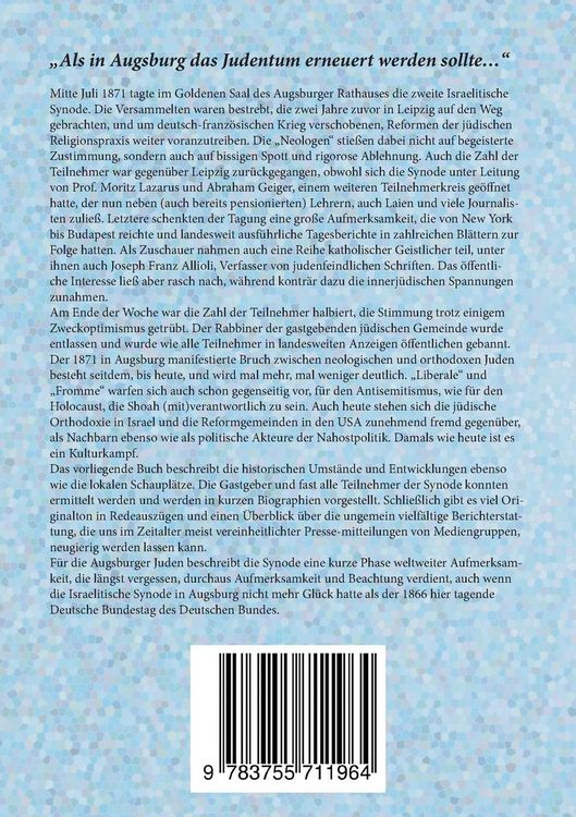 Produktbild: Die Israelitische Synode des Jahres 1871