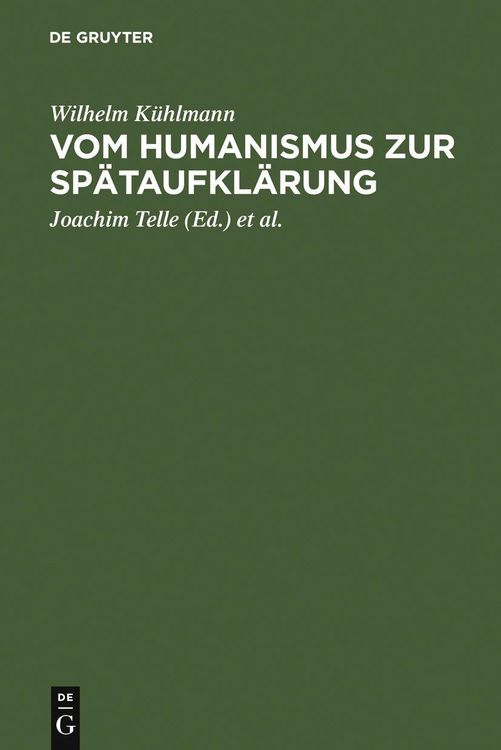 Produktbild: Vom Humanismus zur Sp&auml;taufkl&auml;rung