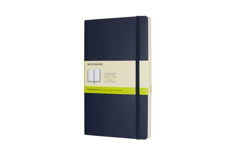 Produktbild: MOLESKINE NOTIZBUCH L/A5, BLANKO, SOFT COVER, SAPHIR