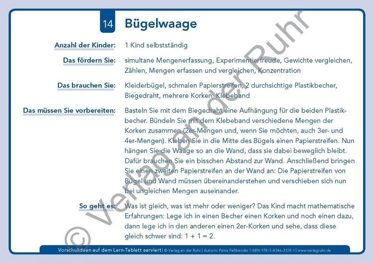Produktbild: Vorschulideen auf dem Lern-Tablett serviert