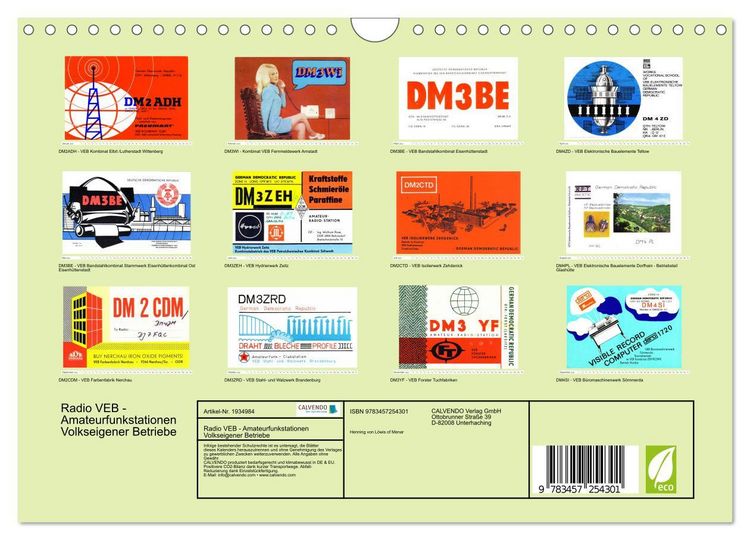 Produktbild: Radio VEB - Amateurfunkstationen Volkseigener Betriebe (Wandkalender 2026 DIN A4 quer), CALVENDO Monatskalender