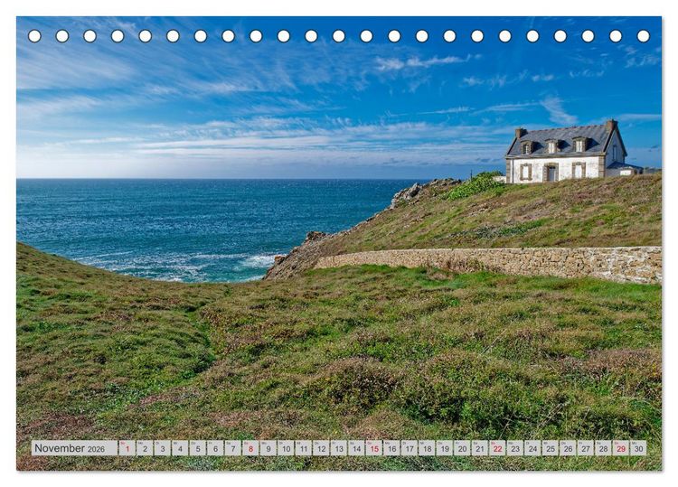 Produktbild: Cote Sauvage. Wilde Atlantikk&uuml;ste der Bretagne. (Tischkalender 2026 DIN A5 quer), CALVENDO Monatskalender