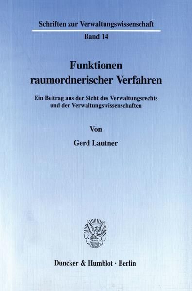 Produktbild: Funktionen raumordnerischer Verfahren.