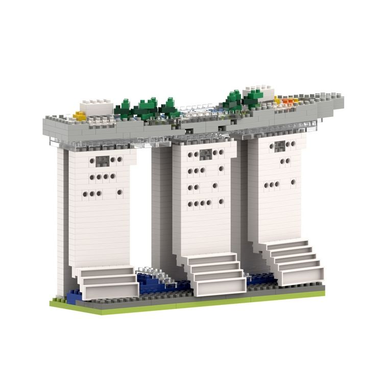 Produktbild: BRIXIES 200065 - Marina Nay Sands, 3D Konstruktionsbausatz aus Ministeinen, 494 Teile