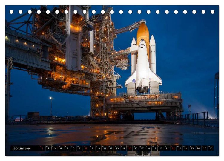 Produktbild: Missionen im Weltall (Tischkalender 2026 DIN A5 quer), CALVENDO Monatskalender