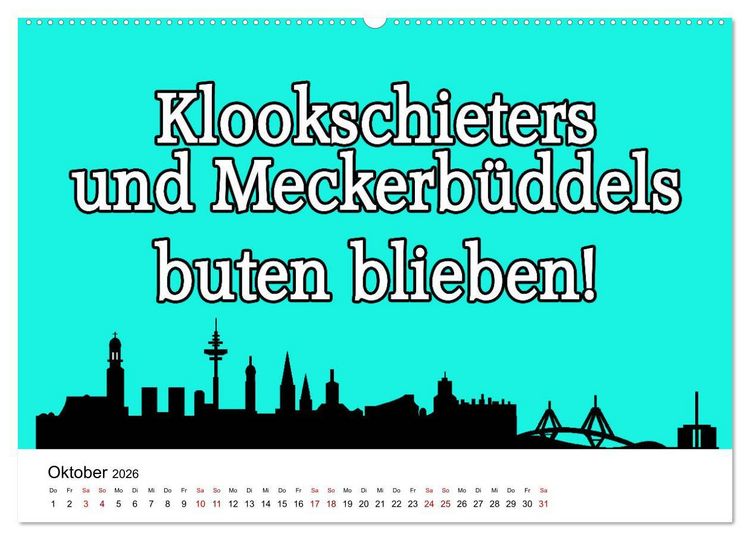 Produktbild: Hamburger Schnack (hochwertiger Premium Wandkalender 2026 DIN A2 quer), Kunstdruck in Hochglanz