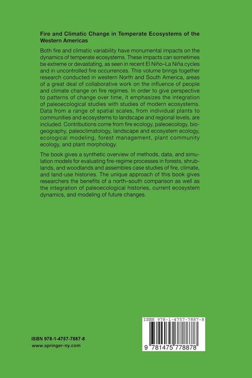 Produktbild: Fire and Climatic Change in Temperate Ecosystems of the Western Americas