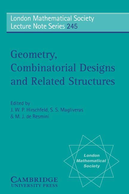 Produktbild: Geometry, Combinatorial Designs and Related Structures