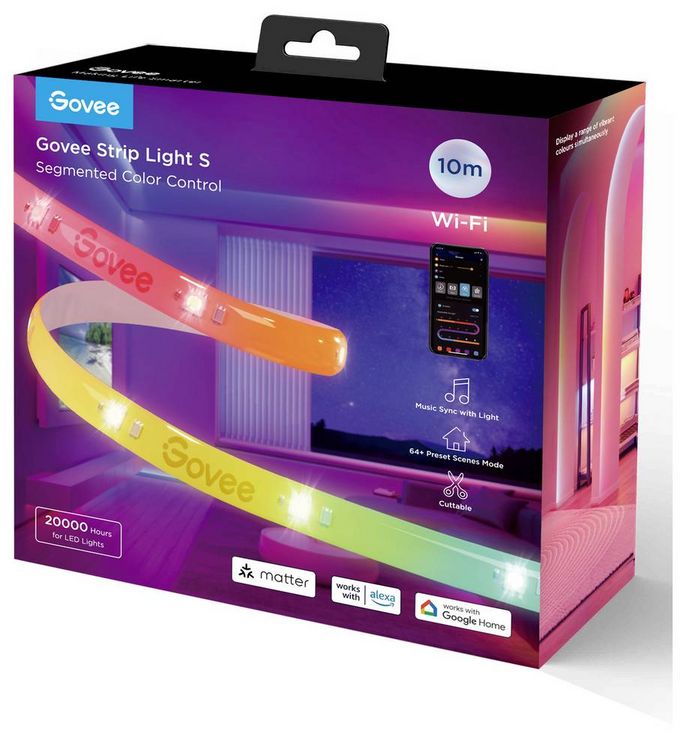 Produktbild: Govee LED Strip Lights Matter ready 10 Meter H612CCD1 LED-Streifen-Basisset EEK: G 230 V, 24 V RGB 1 St.
