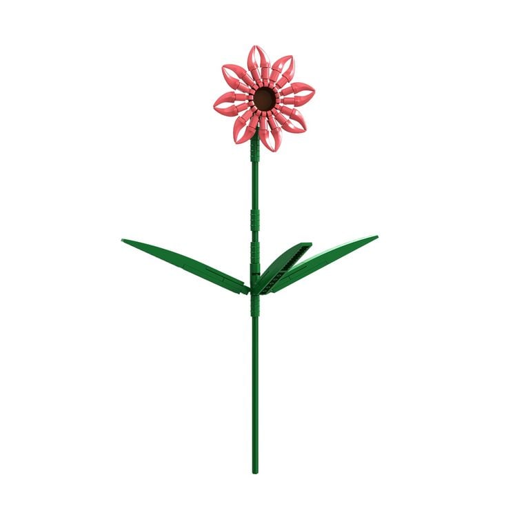 Produktbild: BRIXIES 222126 - Gerbera Lachs, 3D Konstruktionsbausatz, ca. 61 Teile