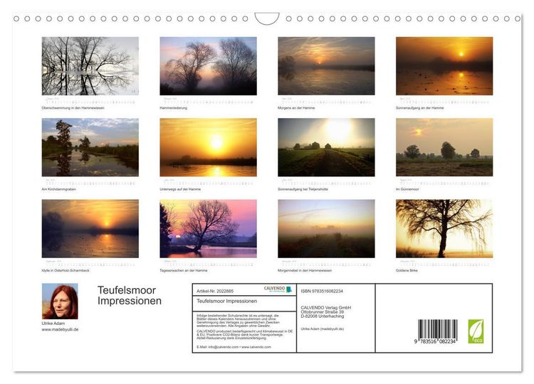 Produktbild: Teufelsmoor Impressionen (Wandkalender 2026 DIN A3 quer), CALVENDO Monatskalender