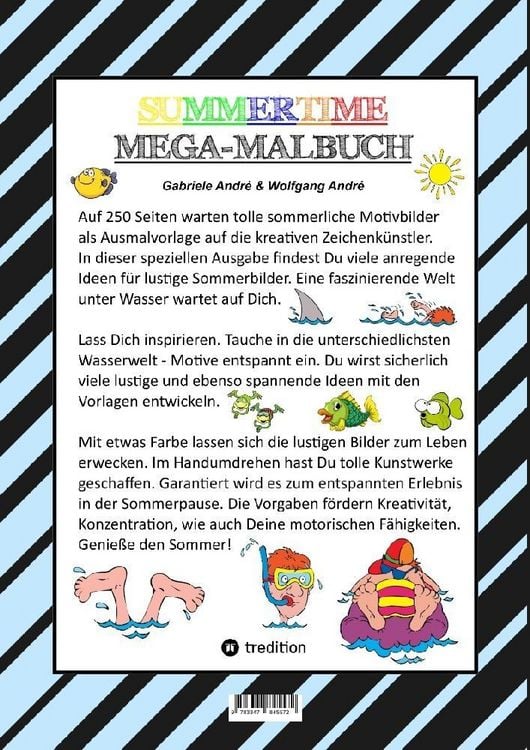 Produktbild: Xxl Mega Malbuch - Summertime - Ferienspass - Wasserwelt - Lustige Motive - Sommerpause - Holiday - Reisen