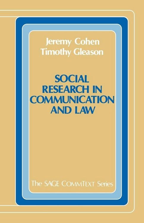 Produktbild: Social Research in Communication and Law